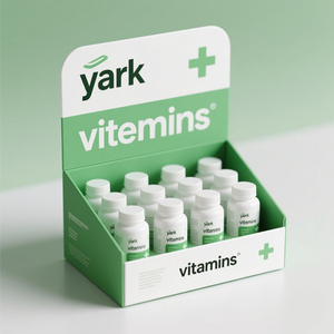 Boîte en carton ondulé biodégradable, matériaux recyclés, impression UV, taille personnalisée pour les compléments alimentaires, les produits de santé - Product Image 1