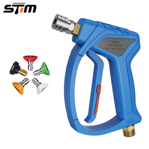 Pistola de Lavado a Presión Stim de 4080 Psi con Boquilla de Acero Inoxidable, Pistola de Agua para Lavado de Autos, Color Azul - Product Image 1