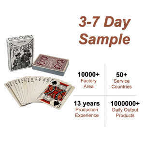 Cartes à jouer <span class=keywords><strong>en</strong></span> papier bleu personnalisées de fabricant vérifié, 63x88, estampage à chaud, bords colorés, coins arrondis, cartes à jouer de <span class=keywords><strong>poker</strong></span> - Product Image 1