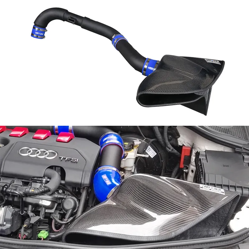 EDDY Factory Price Wholesale High Flow Customized Auto Air Filter Carbon Fiber Cold Air Intake for Audi TT