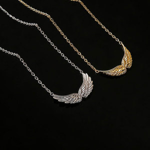 สร้อยคอจี้รูปปีกนางฟ้าสำหรับผู้หญิง ดีไซน์สวยงาม ชุบทอง 14k 18k PVD บนสแตนเลสสตีล 316L เครื่องประดับคุณภาพสูง - Product Image 2