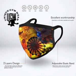 Bandana en coton biologique UNIQUE, sangle réglable douce, respectueuse de la peau, imprimé personnalisé, couvre-visage 22x22 pouces pour le sport, multifonction - Product Image 4