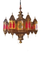 Lustre sur mesure en laiton antique doré pour projet de mosquée, grand centre islamique, mosquée