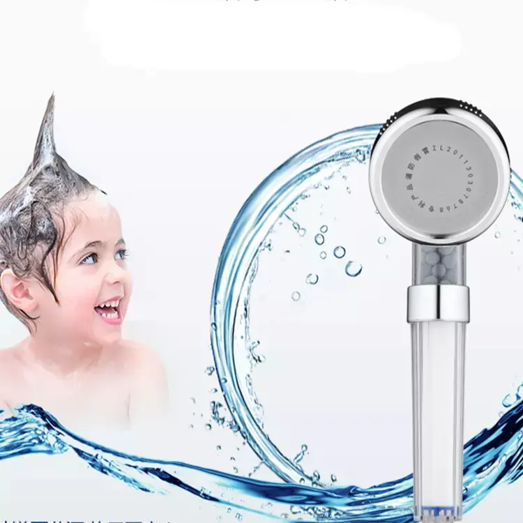 Hand Showers Manufacturers 3 Function High Pressure Water Saving Filter Hand Shower PP Cotton Shower Filter Anion Filter Shower Head