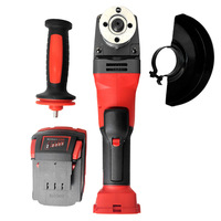 Meuleuse d'angle sans fil 20V à batterie lithium, 4/5 pouces, rouge, avec moteur sans balais, pour découpe, polissage et meulage