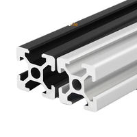 Profilé d'extrusion industriel en alliage d'aluminium série 6000 personnalisé 2020, profil carré, profil en T, profil en V, pour cadre de présentoir, avec découpe et tempérage