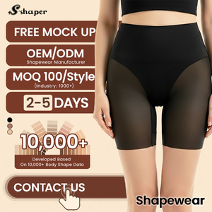 Shorty gainant respirant personnalisé pour femme, taille haute, sans couture, effet ventre plat et rehausseur de fesses BBL, anti-roulement, grandes tailles - Product Image 1