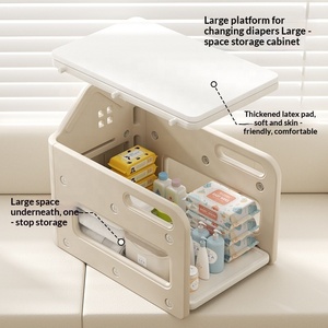 <span class=keywords><strong>Table</strong></span> à <span class=keywords><strong>langer</strong></span> Feelkids en plastique pour baie vitrée, station de bain tactile, lit de rangement multifonctionnel pour soins de bébé - Product Image 2