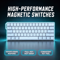 Clavier de jeu mécanique OEM avec interrupteurs magnétiques, câblé USB-C, éclairage RGB rétroéclairé et interchangeables à chaud pour PC DIY