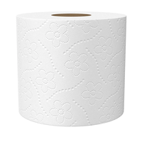 Papier toilette en rouleau jumbo jetable en pulpe de bambou 2 plis, personnalisé en gros, emballé en boîte et en sacs en polyéthylène