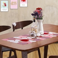 Wowwn — élégant ballon de Table brodé, cœur d'amour, pour la saint-valentin, romantique, rose, rouge, décoration de maison, pour anniversaire, mariage