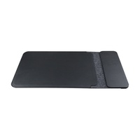 Tapis de souris multifonction pour ordinateur portable en PU avec chargement sans fil à port unique, pochette pour ordinateur portable avec interface USB et design pliable