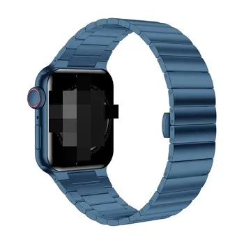 Роскошный Твердый браслет из нержавеющей стали для часов Apple Watch серии 1/2/3/4/5/6/7 // 8/SE/Ultra