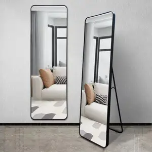 Besi empat sudut busur persegi panjang panjang badan penuh rias panjang berdiri lantai cermin miroir espejo spiegel