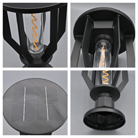 Lampe solaire à pilier LED extérieure moderne en ABS, étanche, créative, pour jardin, mur, paysage, maison, villa, hôtel, cour