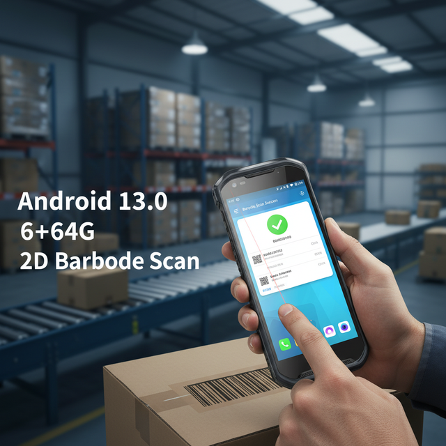 EFFON 2026 TA06 Android 13 6+64GB 2D Handheld Terminal Industrial Rugged Computer PDA for Warehouse Logistics 3PL Inventory