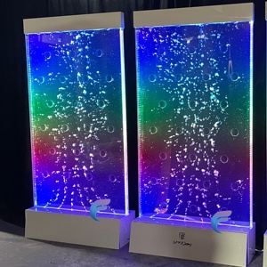 New design wall mounted <b>water</b> dance bubble wall decorative lighting <b>indoor</b> artificial waterfall <b>fountain</b> - Product Image 2