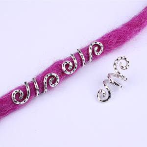 Anneaux métalliques or <span class=keywords><strong>Viking</strong></span> en spirale, 50 pièces, Dreadlocks <span class=keywords><strong>barbe</strong></span>, perles, pinces, manchettes, perles à tresser, accessoires pour cheveux - Product Image 3