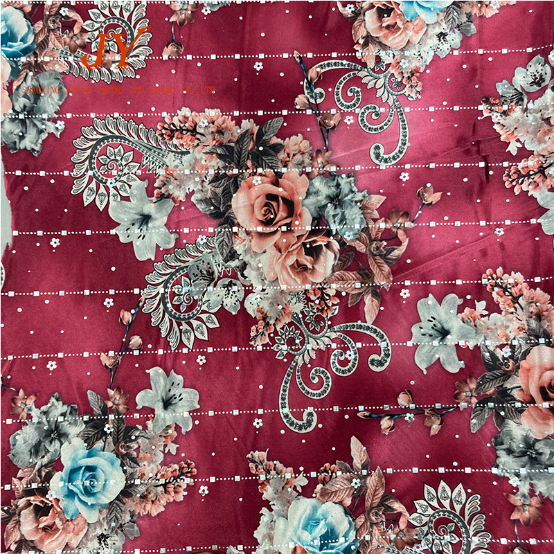 Новая модная фольга и блестки, шелковая бархатная ткань, бархат, цена за метр, ткань с цветочным принтом, индивидуальный дизайн