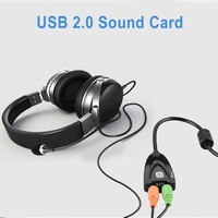Carte son externe USB 7.1 Adaptateur 5HV2 USB vers prise 3.5mm 3D CH Sound Antimagnetic Audio Headset Microphone pour ordinateur portable PC PS4