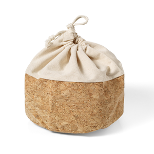 Multi Use Bread Storage Basket Crafted From 100% Unbleached Cotton <strong>and</strong> Natural Cork - Product Image 6