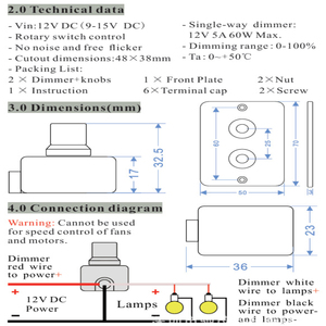 Atenuador de voltaje constante 12V5A Dual RV Doble <span class=keywords><strong>circuito</strong></span> Línea trifásica Atenuador de bajo voltaje Lámparas de atenuación de lado alto - Product Image 6