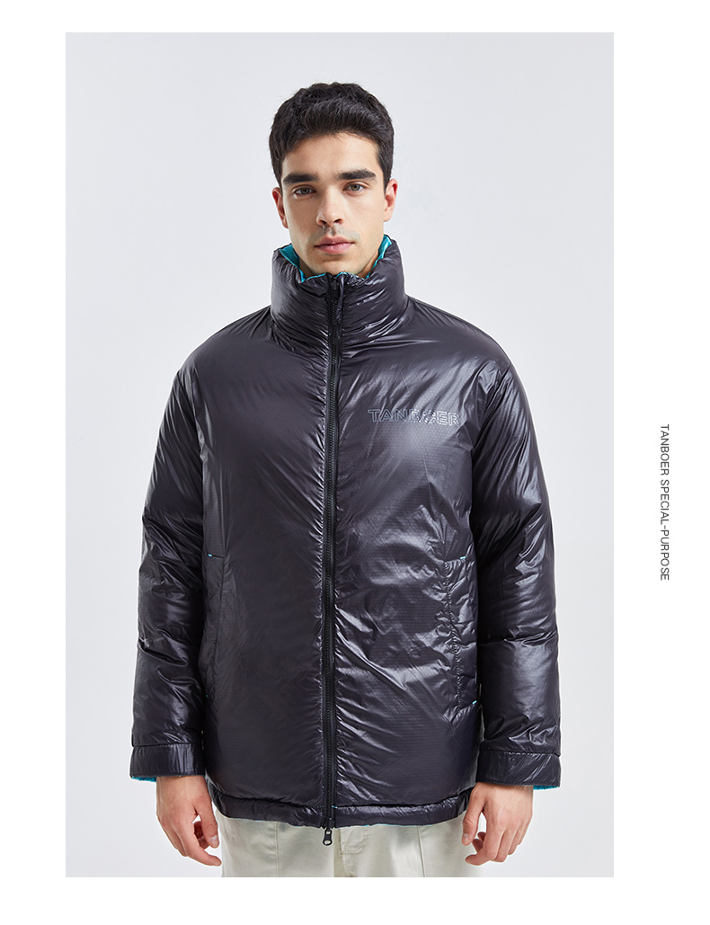 Áo khoác ngoài trời mùa đông dành cho nam Quần áo ngắn 2 mặt 100% Polyester 10