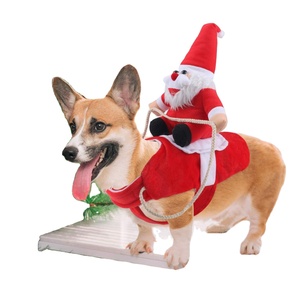 New design high quality Christmas snowman ride horse design Christmas holiday large dog clothes hat for big dogs - Product Image 3