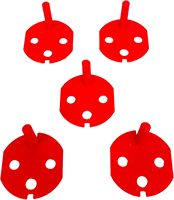 Prise mâle rouge en plastique 2P+E compatible avec toutes les prises électriques standard