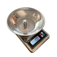 Báscula de Cocina de Acero Inoxidable con Recipiente, 1g de Alta Precisión, Pantalla LCD Digital para Alimentos, Repostería y Cocina