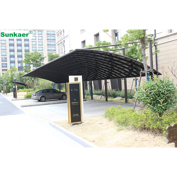 High quality rust resistance long life double carport 2 car shed bespoke sheds Polycarbonate Covers Aluminum Carport