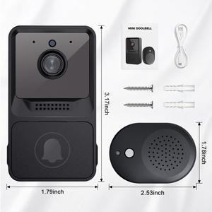 Timbre Inalámbrico Inteligente para Exteriores <span class=keywords><strong>con</strong></span> Cámara Wifi, Videoportero, Cámara para Puerta <span class=keywords><strong>con</strong></span> Receptor - Product Image 6