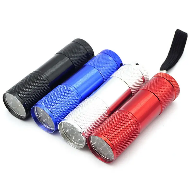 Tùy chỉnh giá rẻ các loại màu sắc khẩn cấp Pocket nhỏ cầm tay 9 bóng đèn Led Mini nhôm COB đèn Pin