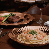 Assiette de service décorative en métal texturé en acier inoxydable pour restaurants, hôtels, maisons - Personnalisable, compatible lave-vaisselle