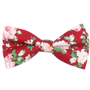Cravatte Mens del Commercio All'ingrosso Floreale Del Legame Del Fiore Fabbricazione Pre Legato Shengzhou Cotone Bowtie - Product Image 3