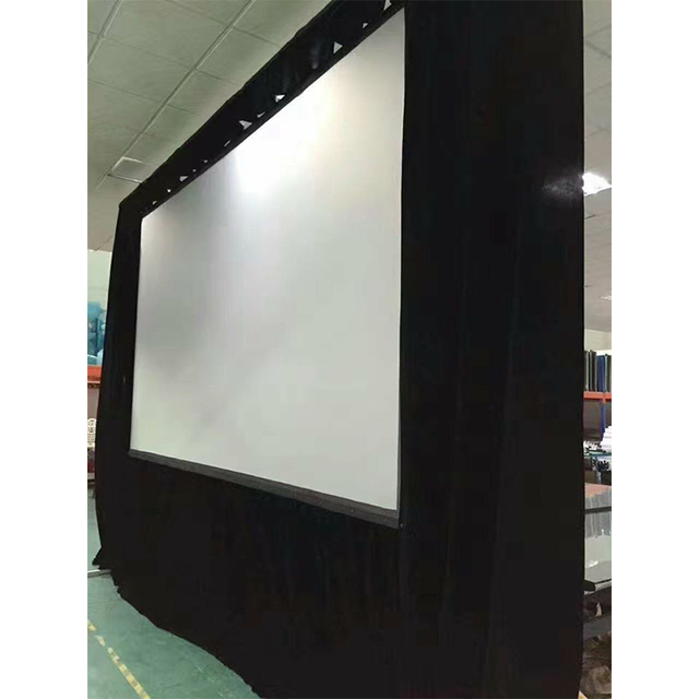 Custom Size 400 Inch Large Fast Fold Projector Screen 3D Pvc Fabric Outdoor Movie Fast Folding Projection Screens