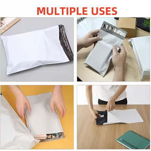 <b>White</b> Self-Adhesive Durable PE Mailer <b>Envelopes</b> Waterproof Tear-Proof Puncture-Resistant Reinforced Seal Offset Printing Bags - Product Image 1