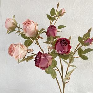 <b>Artificial</b> Rose <b>Bouquet</b> Silk Flower Grilled Edges High Simulation Wedding Home Decor - Product Image 1
