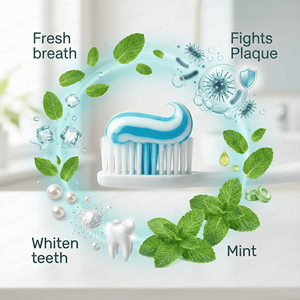 <span class=keywords><strong>Dentifrice</strong></span> éclaircissant à la niacinamide, vente chaude, <span class=keywords><strong>triple</strong></span> <span class=keywords><strong>action</strong></span>, éclaircissant, fraîcheur buccale et élimination des taches, <span class=keywords><strong>dentifrice</strong></span> à double tonifiant - Product Image 2