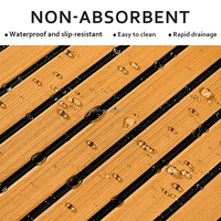 Tapis de sol pour bateau KT GuoMei Sea Deck, rainures droites, en EVA brossé, auto-adhésifs, antidérapants, imitation teck, moquette marine