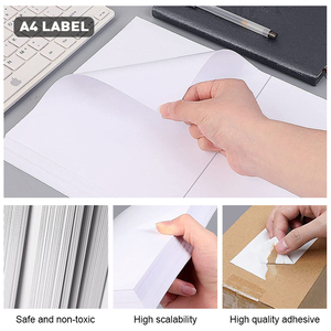 ฉลากด้วยตนเองกระดาษเปล่ากันน้ำพิมพ์สติ๊กเกอร์บาร์โค้ด44แผ่น A4 - Product Image 4