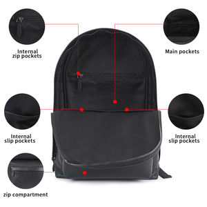 NOVOTE nuovo zaino da viaggio in vera pelle nero per Laptop zaino personalizzato di grande capacità per gli uomini - Product Image 6