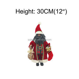 Nouvelle figurine de Père Noël afro-américain à barbe bouclée noire 90CM Jouet de Père Noël pour la décoration de Noël - Product Image 6