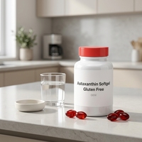 Capsules d'astaxanthine OEM ODM, 60 gélules, étiquette privée, complément alimentaire
