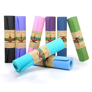 Tappetino Yoga antiscivolo TPE personalizzabile di alta qualità eco-friendly e pieghevole per lo Yoga caldo e l'esercizio Pilates - Product Image 1
