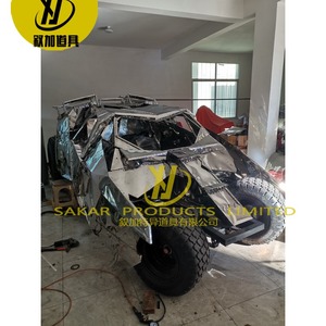 Sculpture de voiture d'accident en acier inoxydable abstrait, finition miroir, en acier inoxydable, pour l'extérieur, statue de voiture de <span class=keywords><strong>Batman</strong></span> - Product Image 3