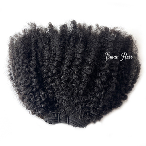 Vmae <span class=keywords><strong>Afro</strong></span> riccio caldo di vendita 100g peso personalizzato piccolo kinki crudo <span class=keywords><strong>Afro</strong></span> crespo molletta vergine indiana In extension per capelli umani - Product Image 3