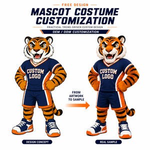 Costume de mascotte de football professionnel en EVA pour personnages de films et de séries télévisées, design tigre, adulte unisexe, service OEM - Product Image 2