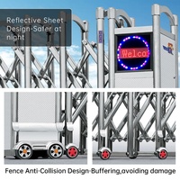 Porte coulissante automatique Zhanjiang en acier inoxydable, porte rétractable électrique avec télécommande, anti-corrosion, design moderne