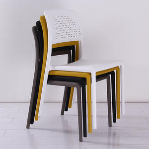 Minimalist <b>Dining</b> <b>Chair</b> Plastic <b>Stackable</b> Adult Modern Design For Home Office Use - Product Image 1